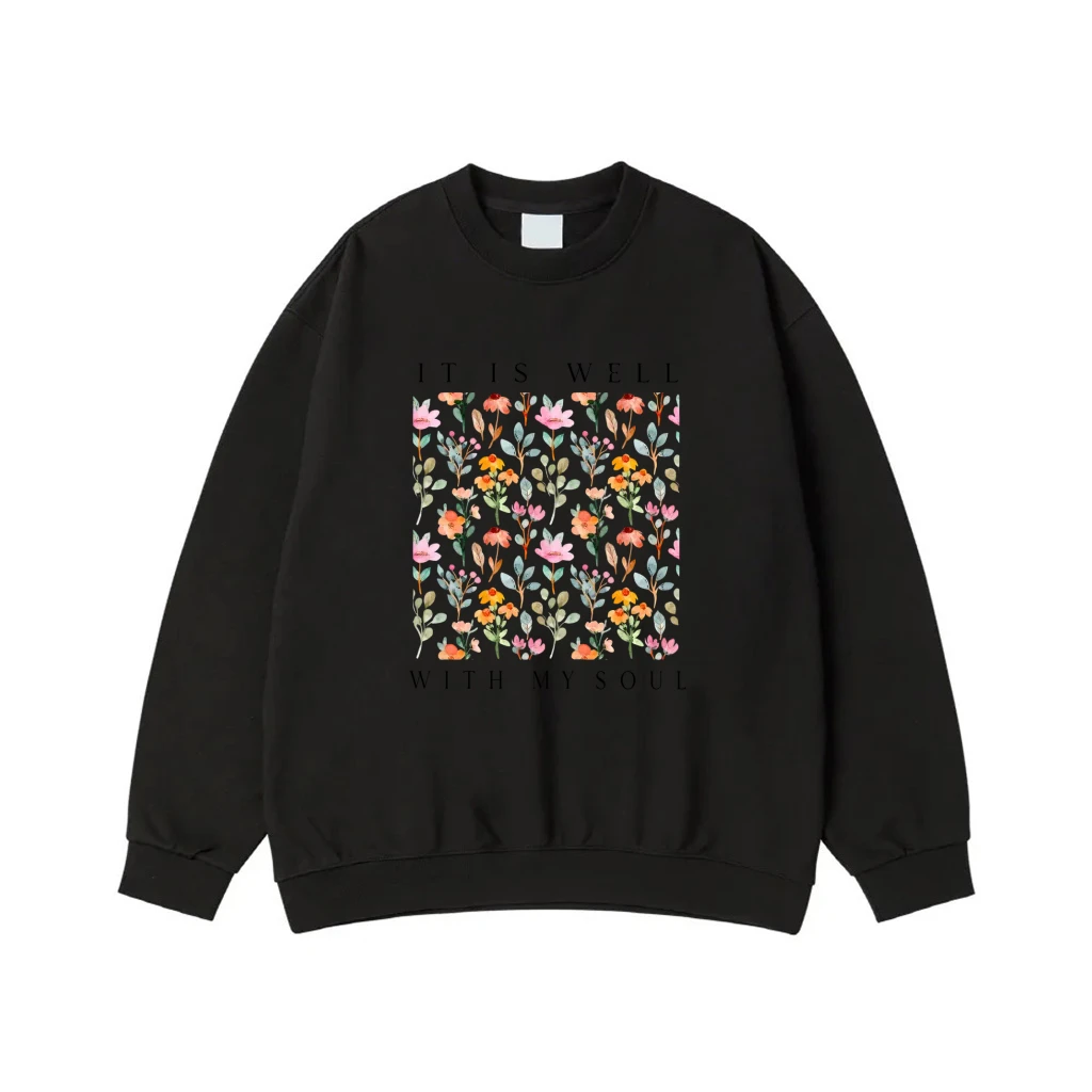 It Is Well With My Soul Watercolor Floral T-Shirt