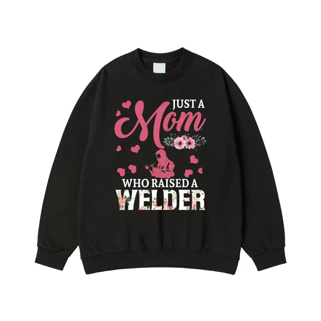 Just A Mom Who Raised A Welder Floral T-Shirt