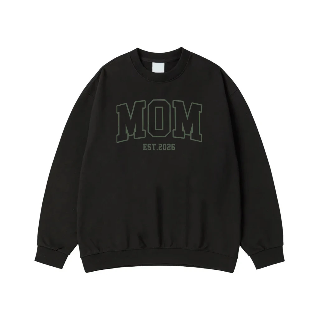 Matching Mom And Dad Est. 2026 Varsity Font T-Shirts