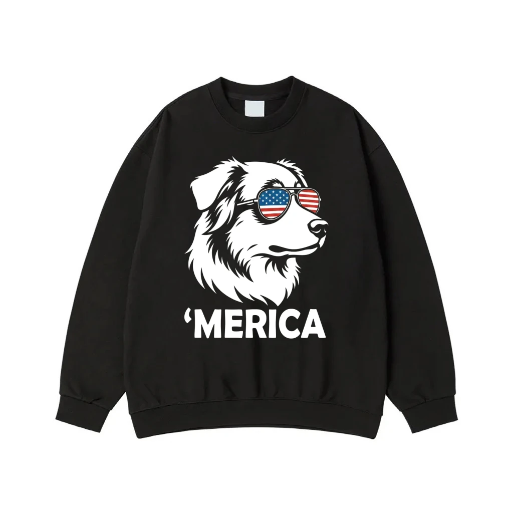 'Merica Dog With American Flag Sunglasses