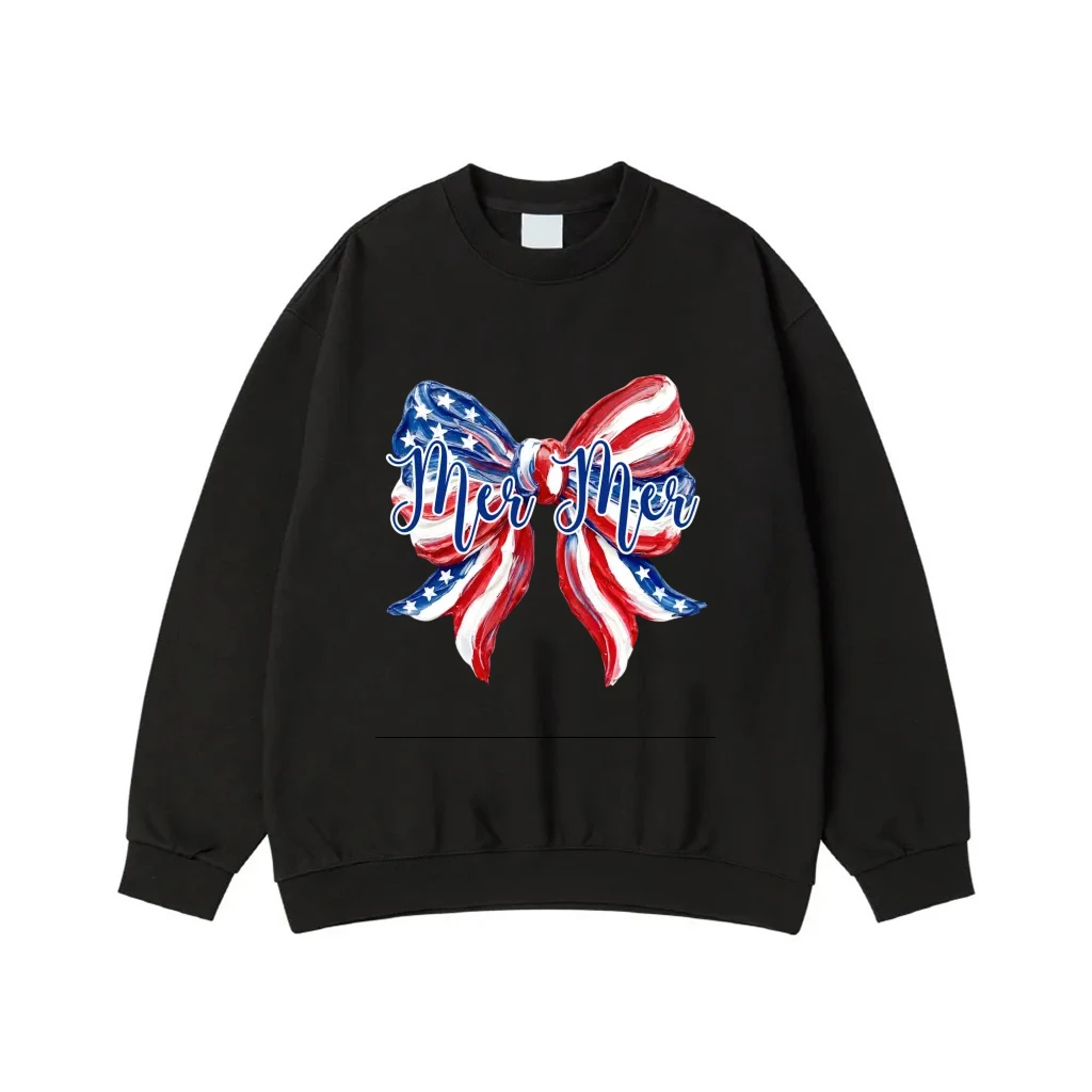 Mermer Patriotic American Flag Painted Bow