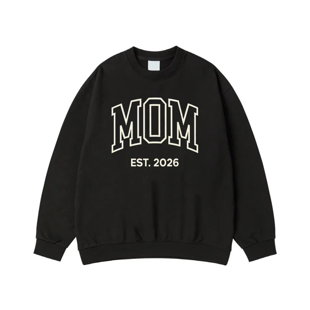 Mom And Dad Est. 2026 Matching Collegiate Style Shirts