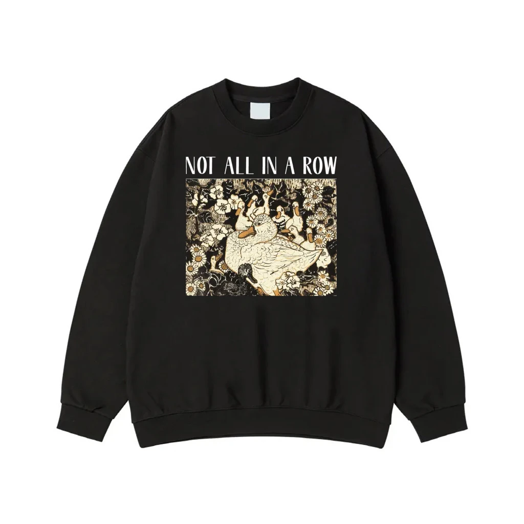 Not All In A Row Mother Duck And Ducklings Vintage Illustration T-Shirt