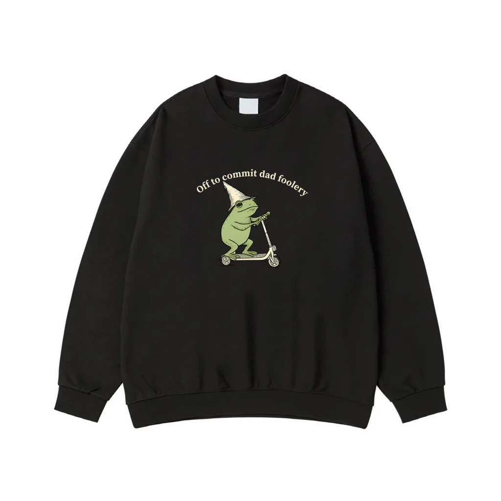 Off To Commit Dad Foolery Funny Frog On A Scooter T-Shirt