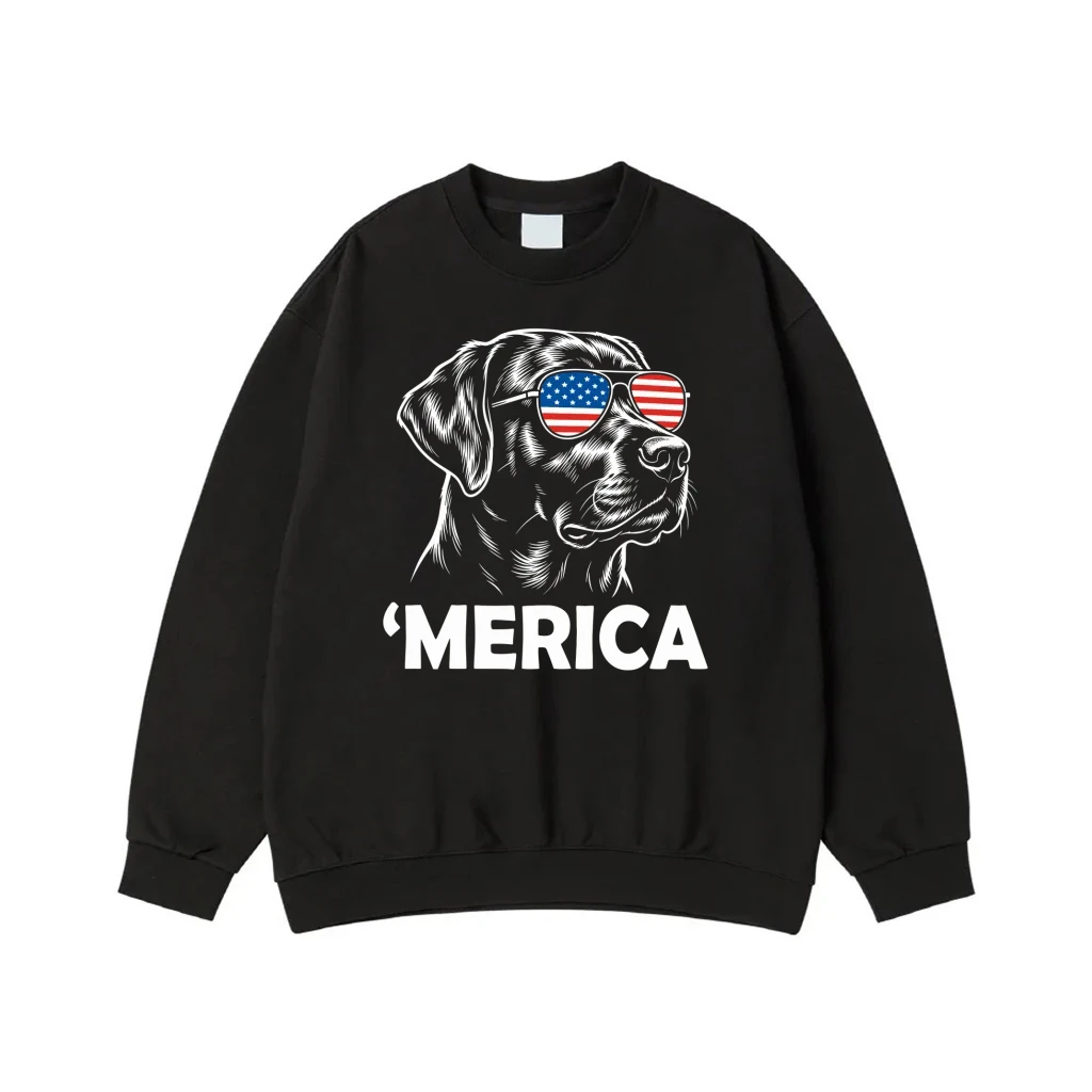 Patriotic Labrador Retriever With American Flag Sunglasses 'Merica Design