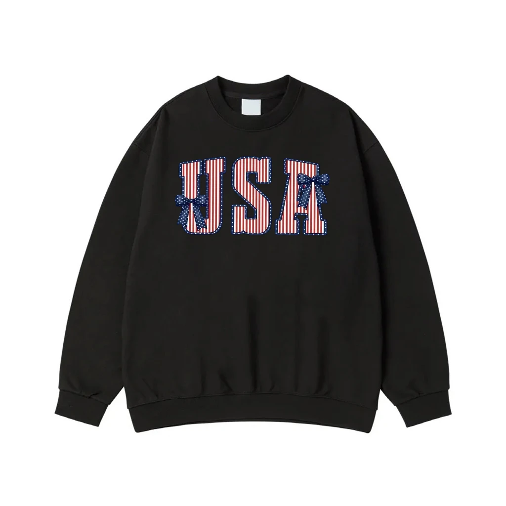 Patriotic Usa American Flag Letters With Bows
