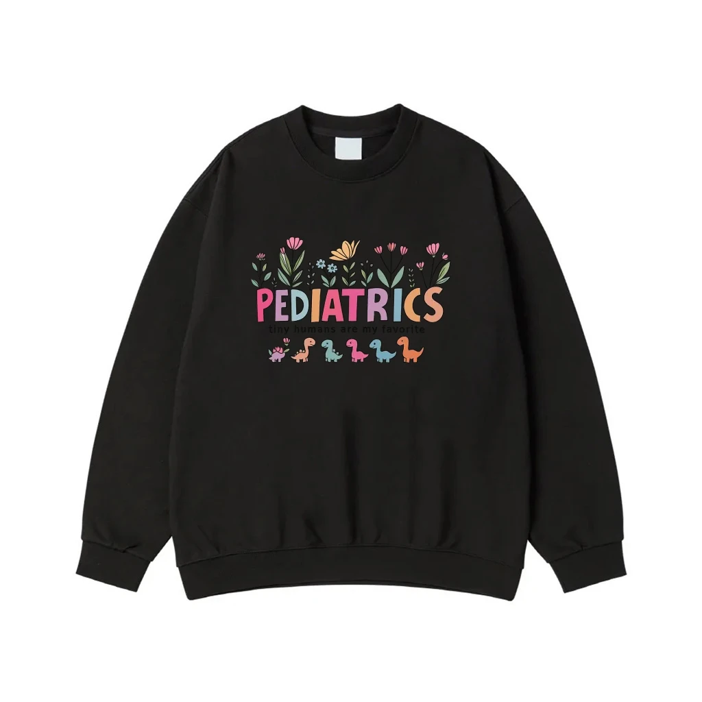 Pediatrics Tiny Humans Are My Favorite Cute Dinosaurs And Flowers T-Shirt