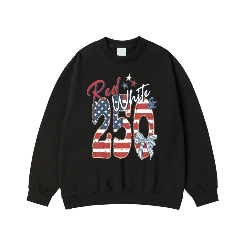 Red White & 250 Patriotic American Flag 250th Anniversary