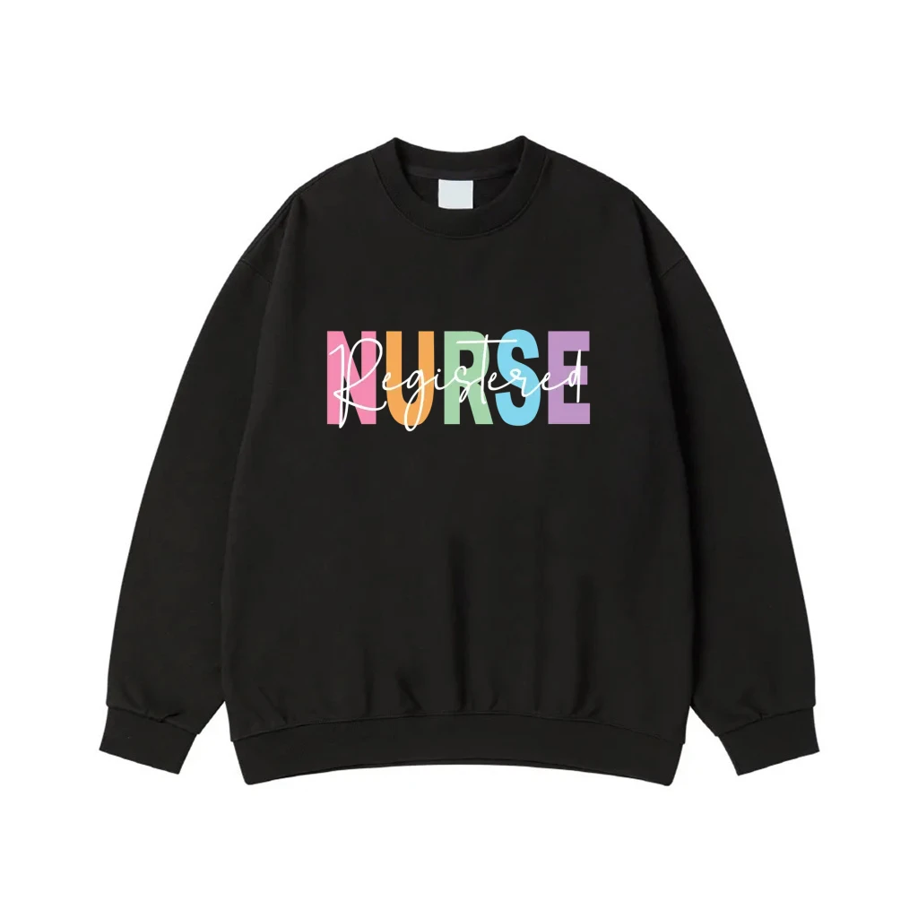 Registered Nurse Colorful Block Lettering And Script T-Shirt