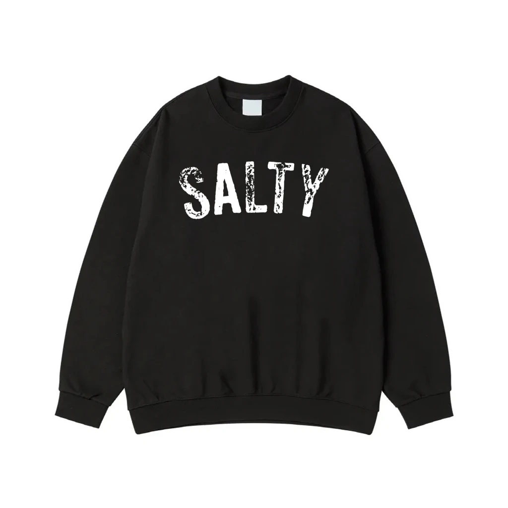 Salty Distressed Text T-Shirt