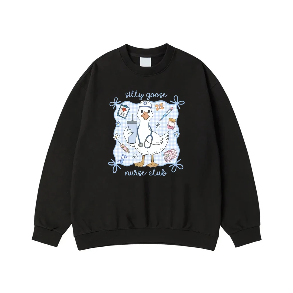 Silly Goose Nurse Club Cute Cartoon Goose T-Shirt