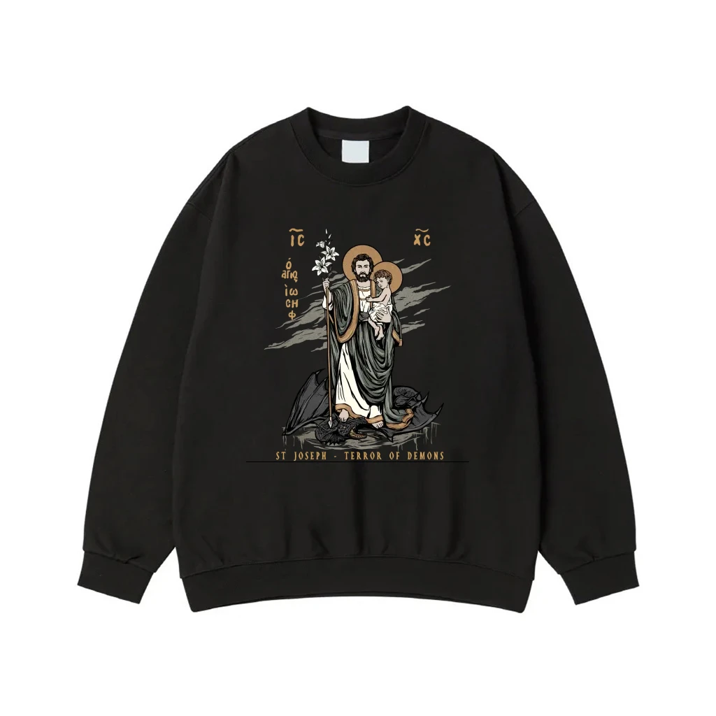 St. Joseph Terror Of Demons Holding Christ Child Religious T-Shirt