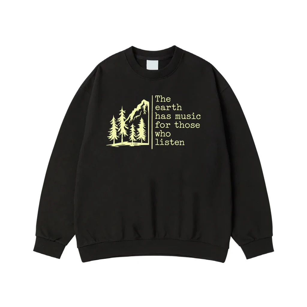 The Earth Has Music For Those Who Listen Mountain And Trees Graphic T-Shirt