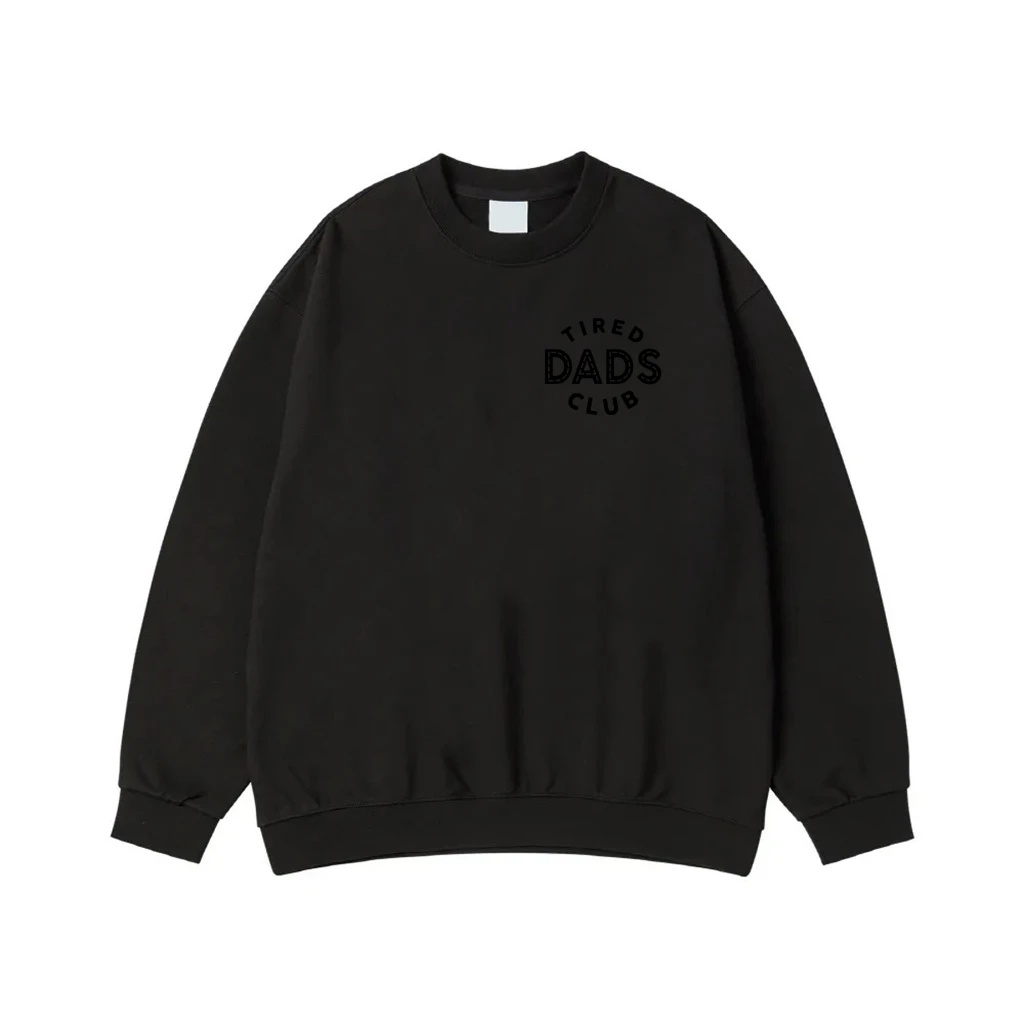 Tired Dads Club T-Shirt With Construction Vehicle Road Map Back Print