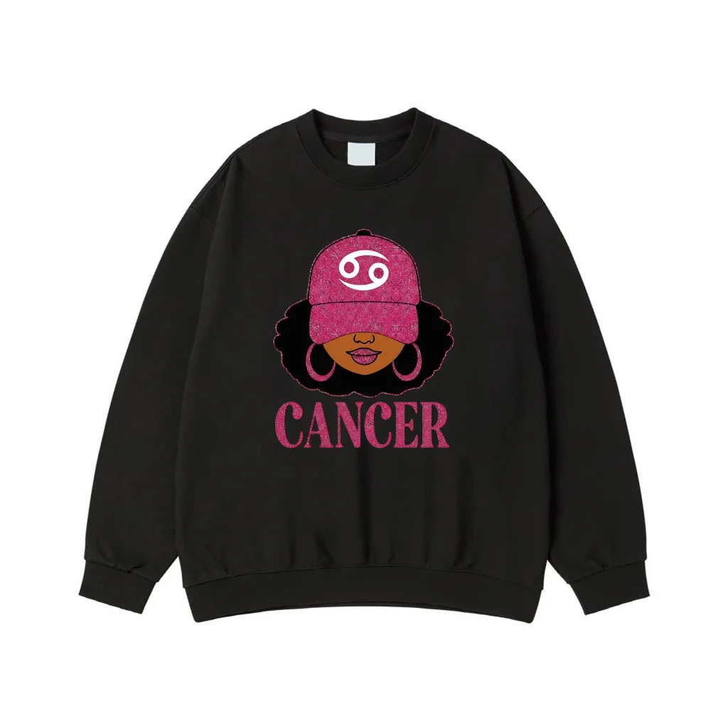 Zodiac Sign Black Woman Afro Glitter T-Shirt