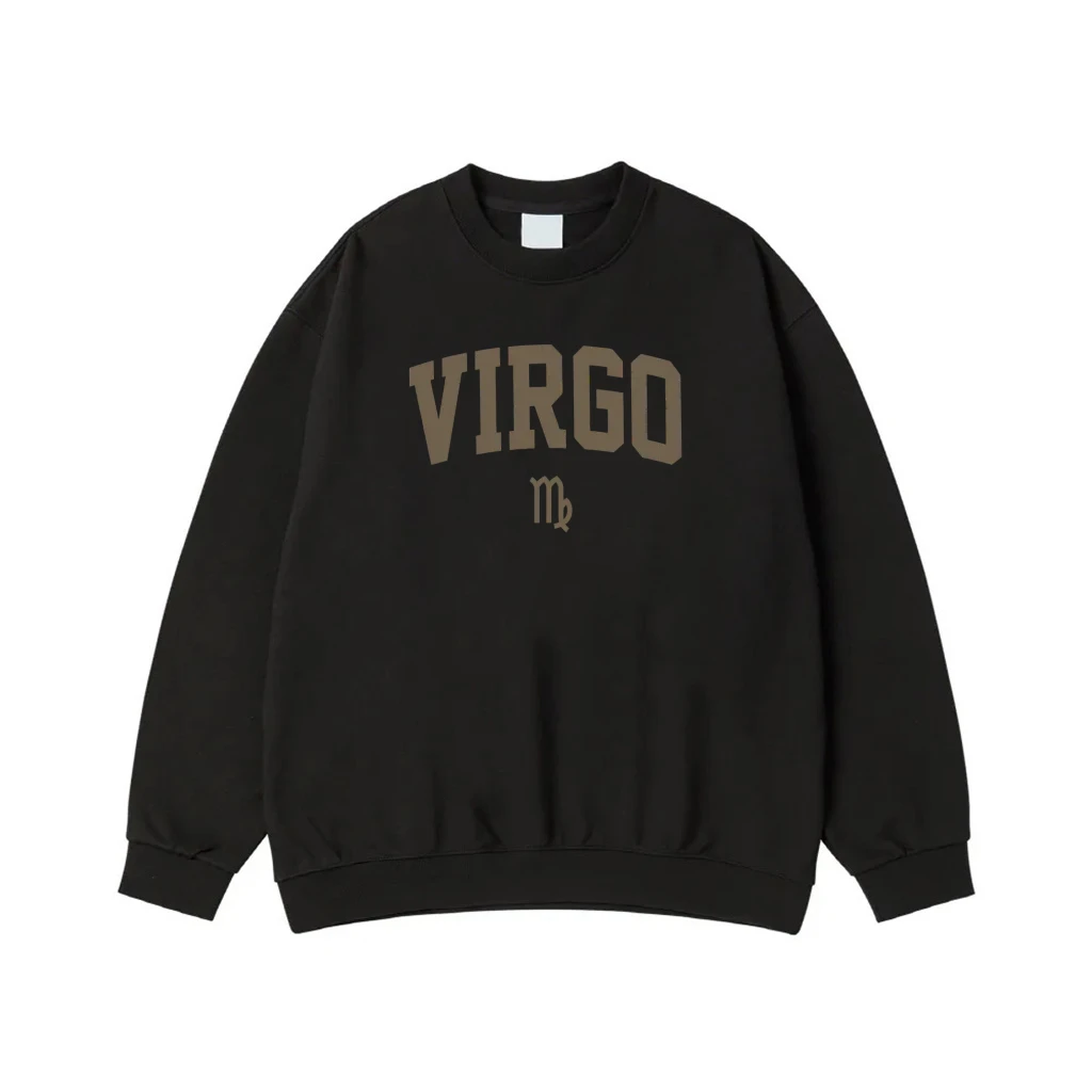 Zodiac Sign College Font Sweatshirt With Symbol