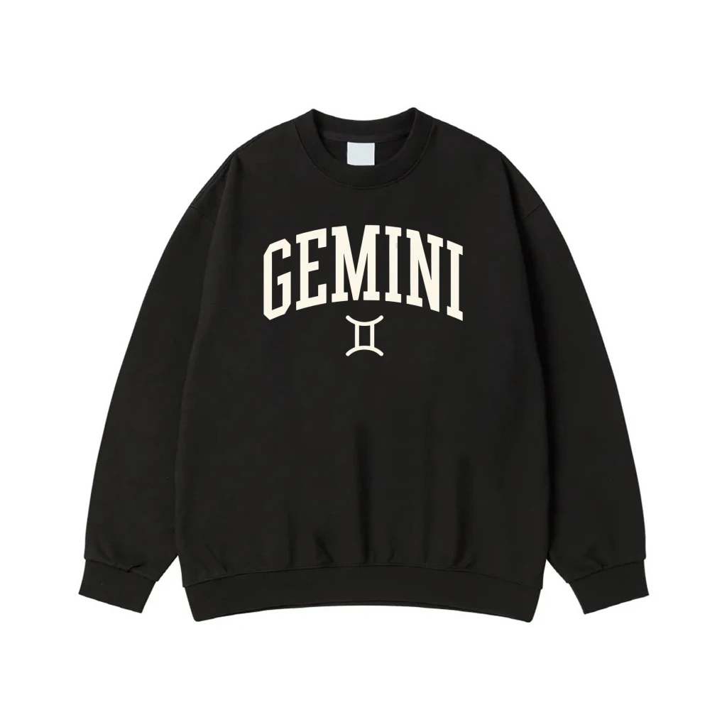 Zodiac Sign Collegiate Font T-Shirt With Astrological Symbol