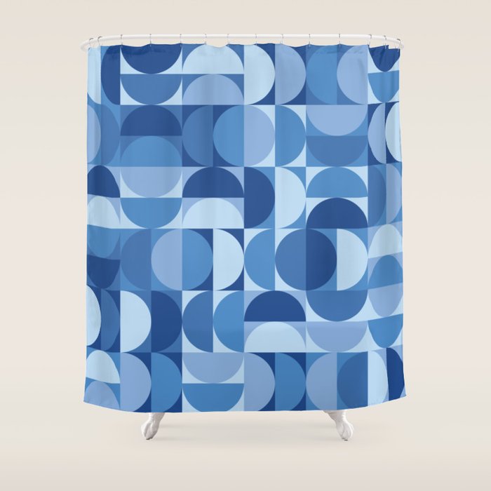 All Cut Up - Blue Pop Palette Shower Curtain