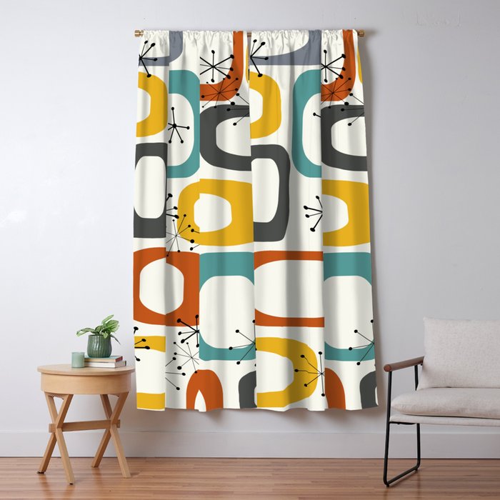 Mid Century Modern Shapes 02 #Homestorie #Buyart Window Curtain