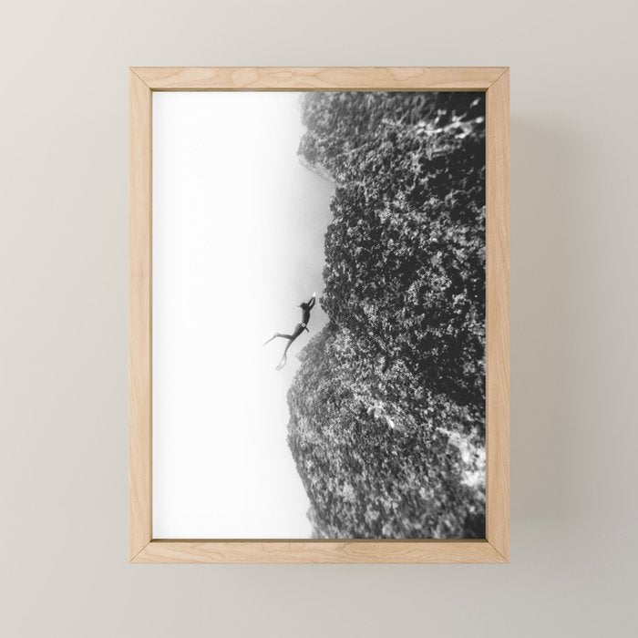 Freedive In The Mediterranean Sea Mini Art Print