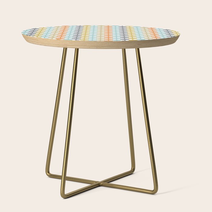 Retro Circles Mid Century Modern Background Side Table