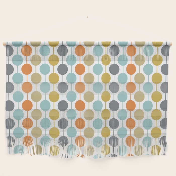 Retro Circles Mid Century Modern Background Wall Hanging