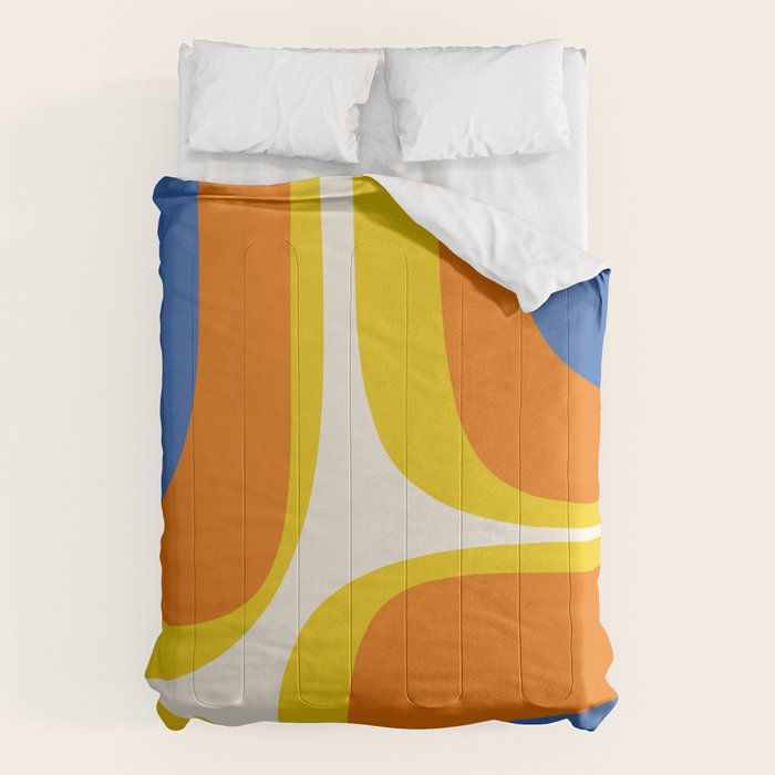 Colorful Abstract Retro Groove Pop Pattern Comforter