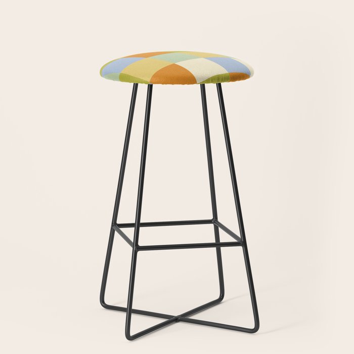 Bold Retro Checks Pattern - Large Xxxvi Stool