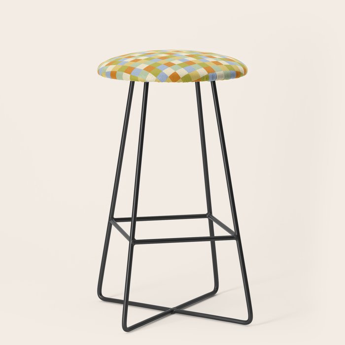 Bold Retro Checks Pattern - Small Xxxvi Stool