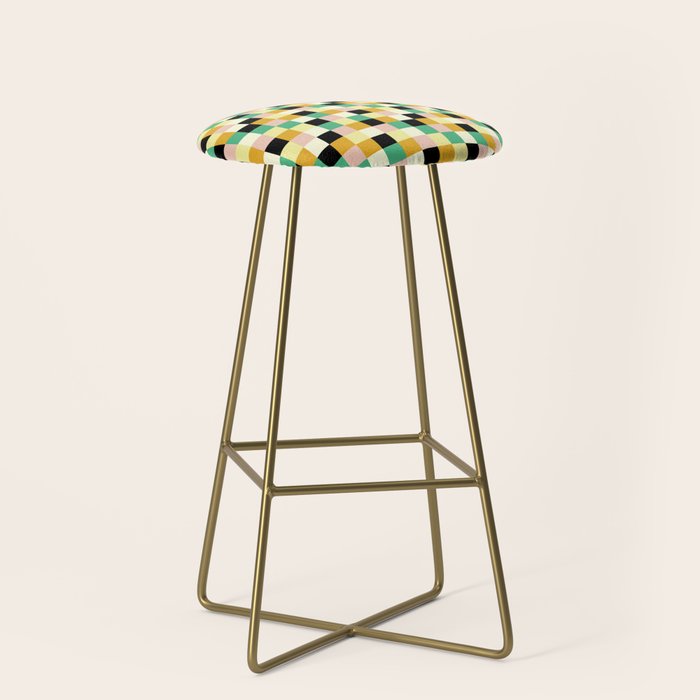 Bold Colorful Checks Pattern - Small Xxxiii Stool