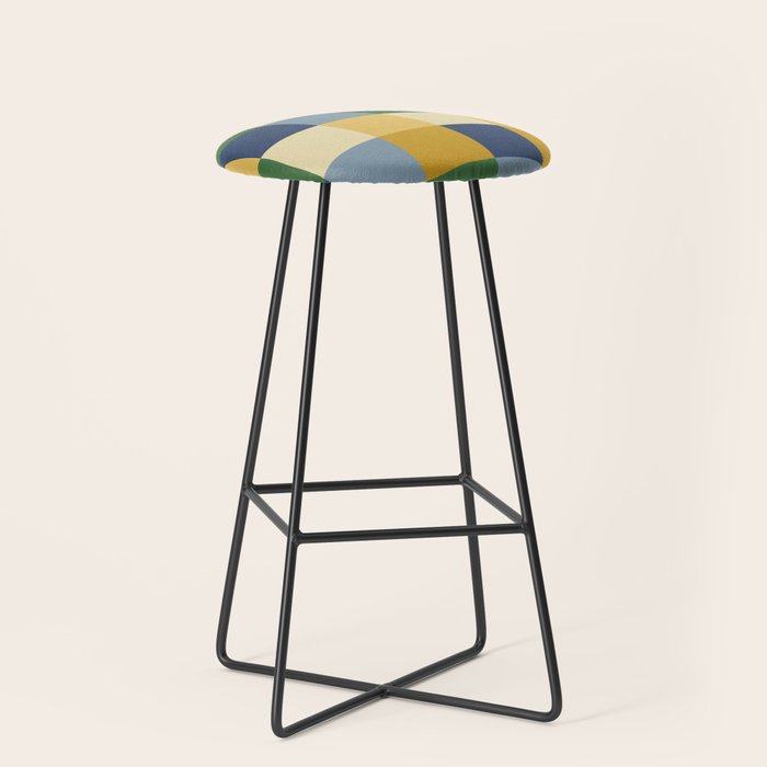 Bold Colorful Checks Pattern - Large Xxiii Stool