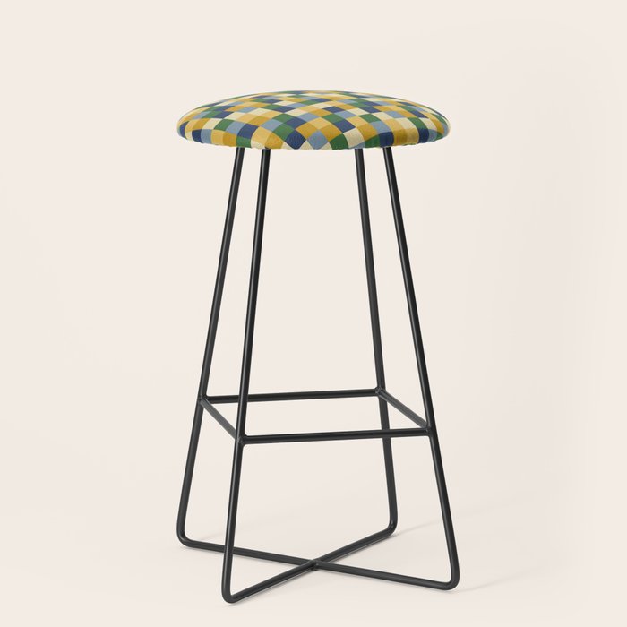 Bold Colorful Checks Pattern - Small Xxiii Stool