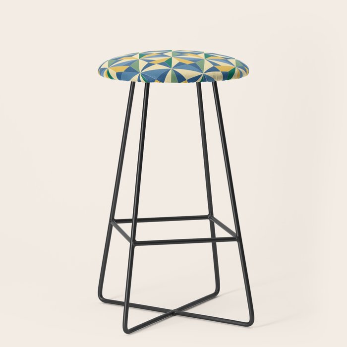 Kaleidoscope Tile Pattern Xv Bold Colorful Summer Stool