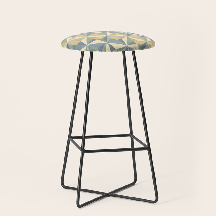 Kaleidoscope Tile Pattern Xiv Neutral Earthy Pastel Stool