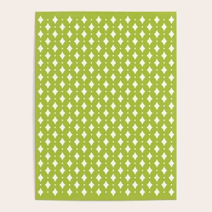Vintage Stars Xviii Chartreuse Green Poster