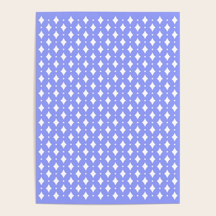 Vintage Stars Xvi Periwinkle Blue Poster