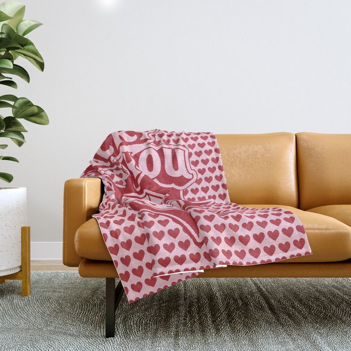Lucky You Dice In Pink And Red Throw Blanket