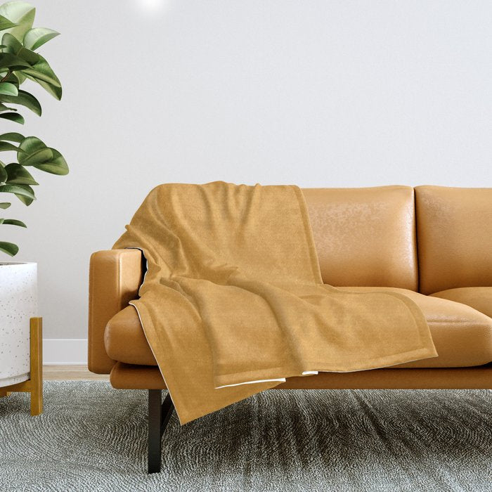 Apricot Orange Solid Color Throw Blanket