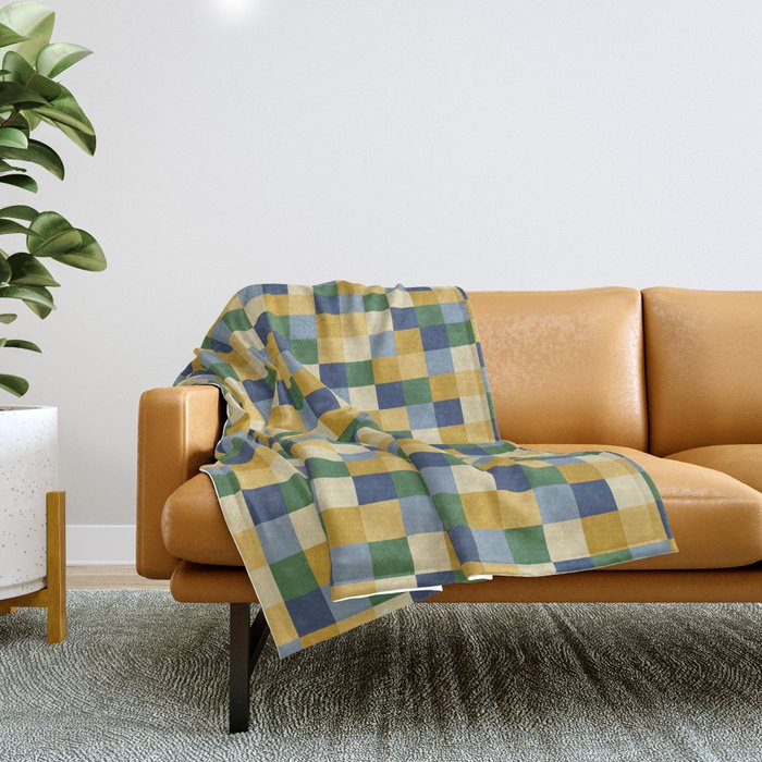 Bold Colorful Checks Pattern - Small Xxiii Throw Blanket
