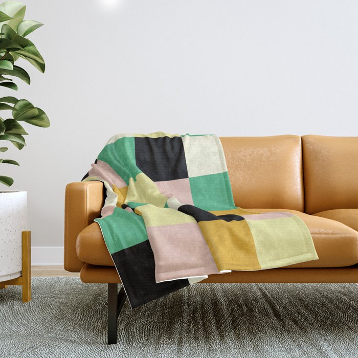 Bold Colorful Checks Pattern - Large Xxxiii Throw Blanket
