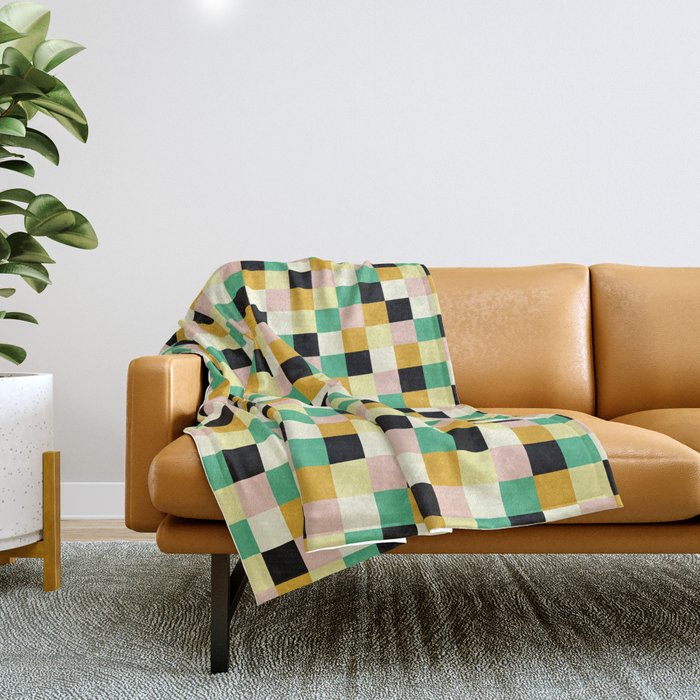 Bold Colorful Checks Pattern - Small Xxxiii Throw Blanket