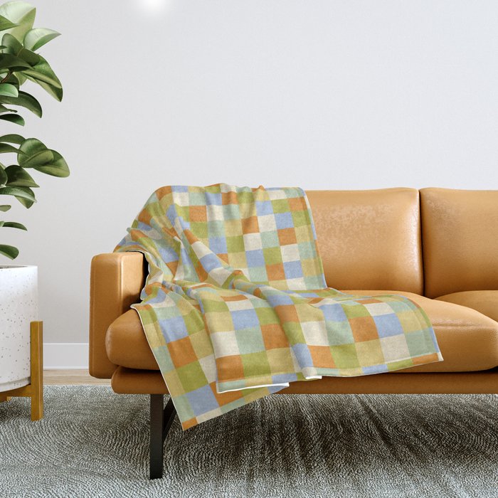 Bold Retro Checks Pattern - Small Xxxvi Throw Blanket