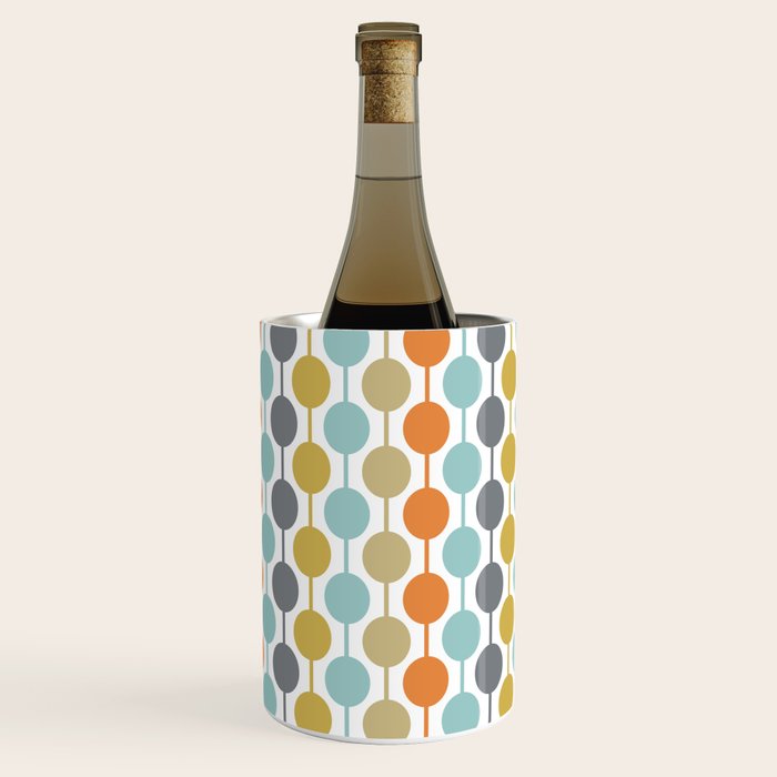 Retro Circles Mid Century Modern Background Wine Chiller
