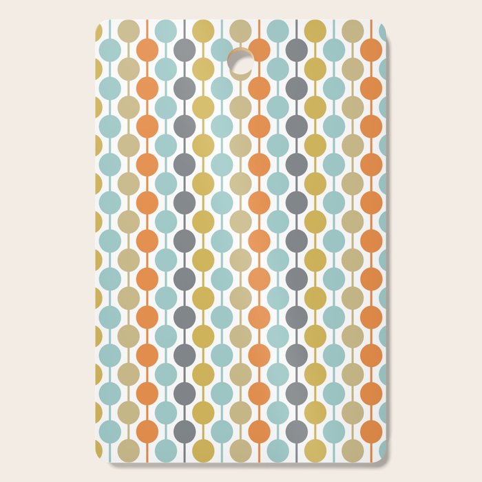 Retro Circles Mid Century Modern Background Cutting Board