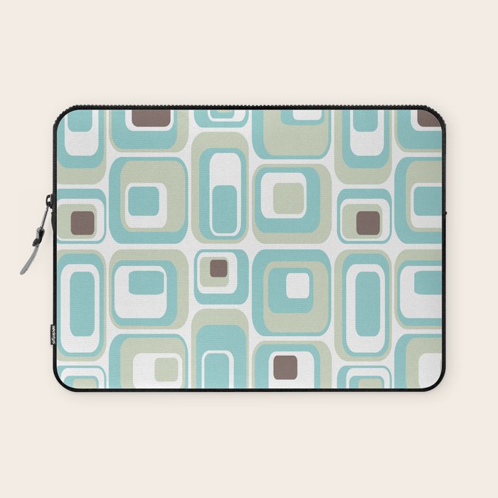 Retro Rectangles Mid Century Modern Geometric Vintage Style Laptop Sleeve
