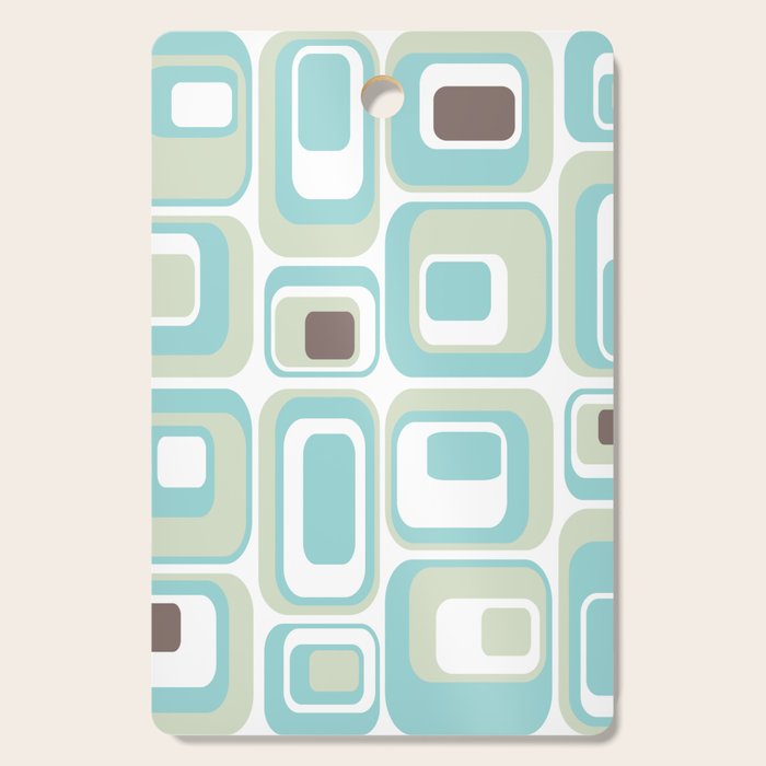 Retro Rectangles Mid Century Modern Geometric Vintage Style Cutting Board