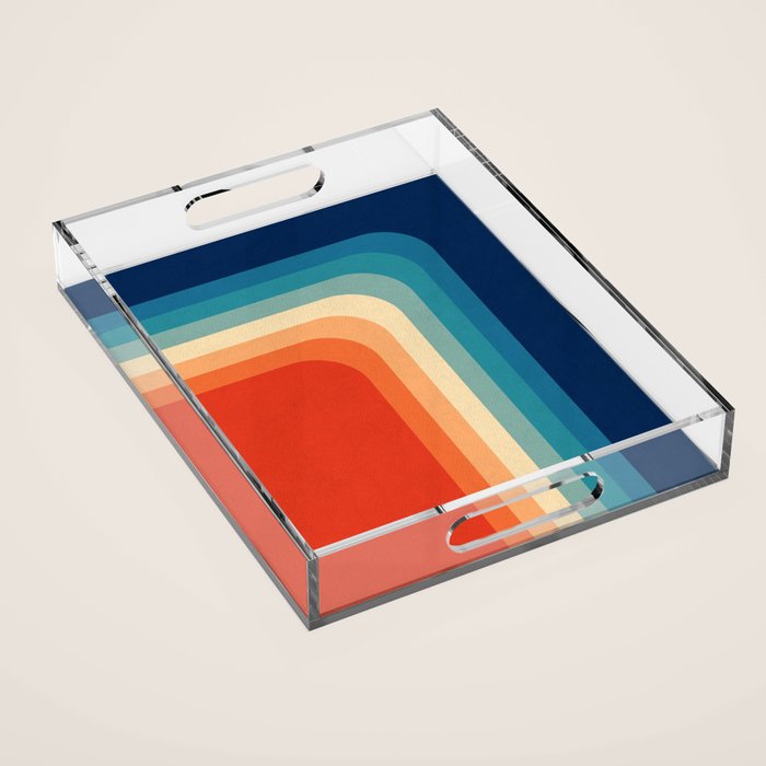 Retro 70s Color Palette Iii Acrylic Tray