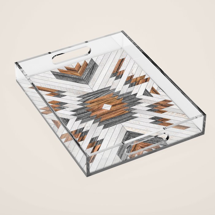 Urban Tribal Pattern No.8 - Aztec - Wood Acrylic Tray