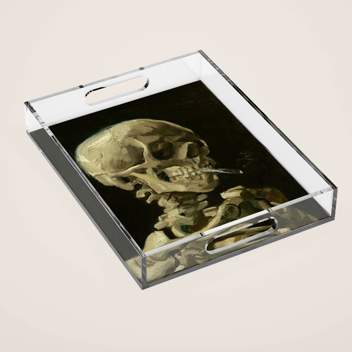 Vincent Van Gogh - Skull Of A Skeleton With Burning Cigarette Acrylic Tray