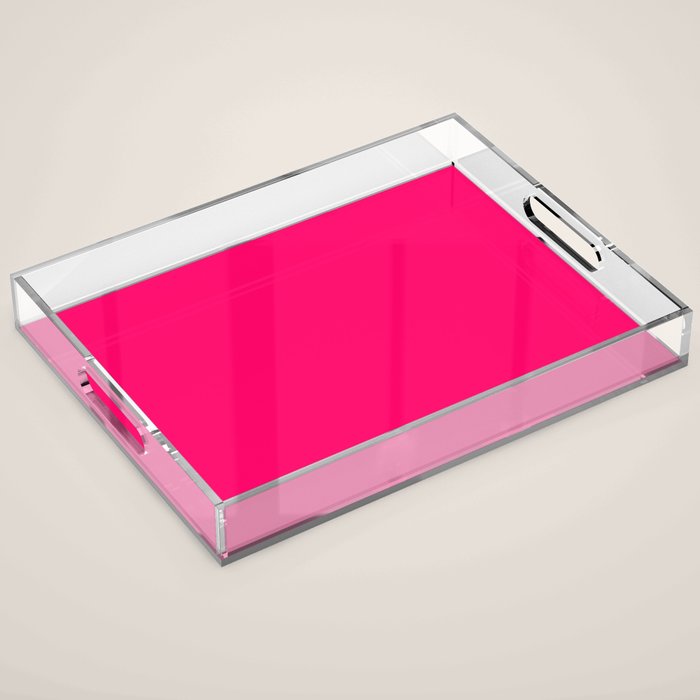 Bright Fluorescent Pink Neon Acrylic Tray